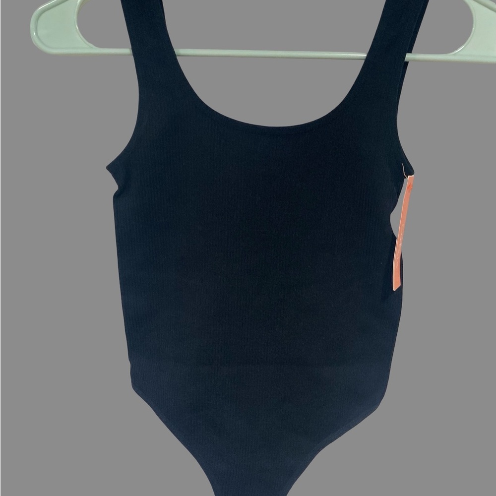 Colsie Black Ribbed Bodysuit size XS - Picture 3 of 3